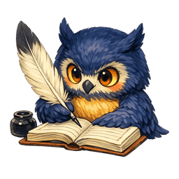 A Moonling writing in the ledger
